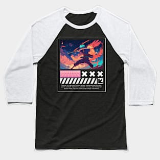 Anime Fighter retro image Baseball T-Shirt